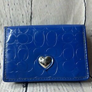 Coach small blue cardholder. Good condition
